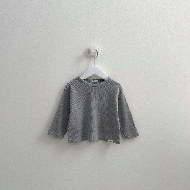 Toddler FW26 Waffle Long Sleeve Top (2-9y) - 3 Colors kids outfit