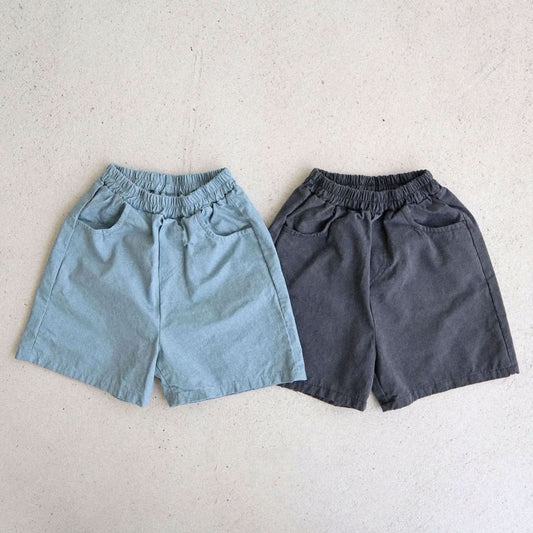 Toddler Garment Dyed Knee - Length Shorts (2 - 7y) - 2 Colors kids outfit