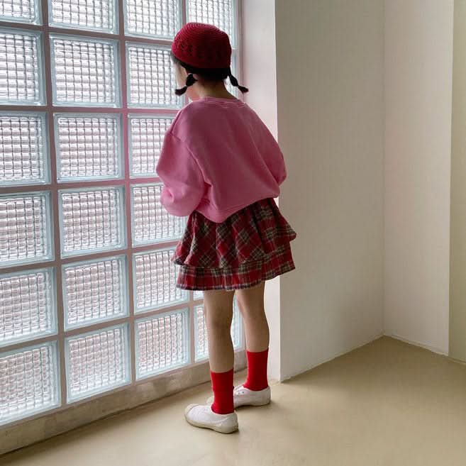 Toddler Hei Ruffle Layered Plaid Skirted Shorts (1 - 6y) - 2 Colors kids outfit