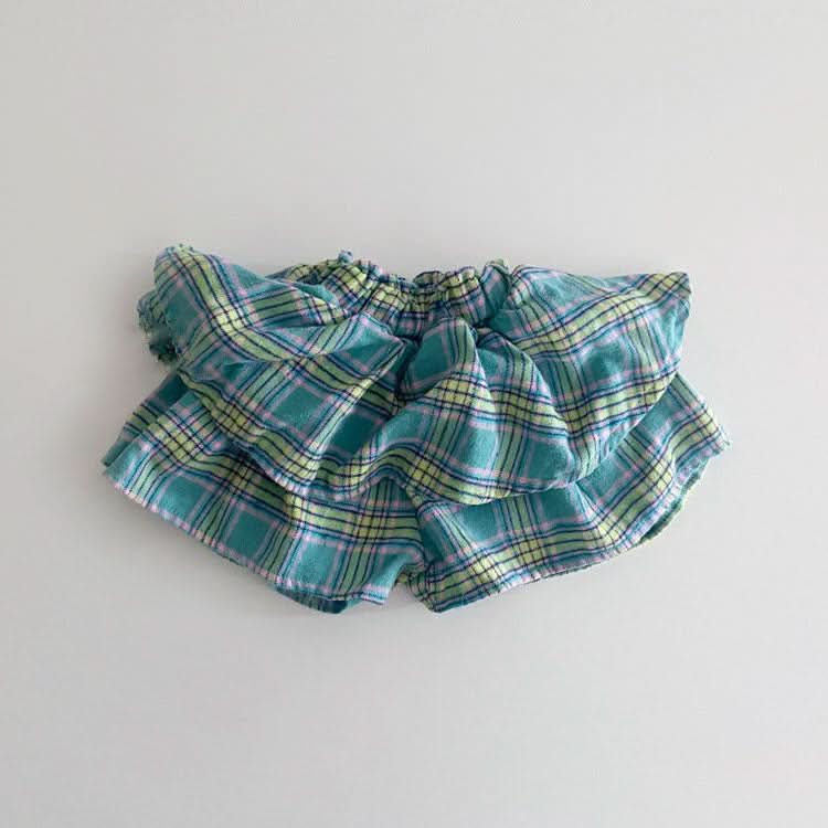 Toddler Hei Ruffle Layered Plaid Skirted Shorts (1 - 6y) - 2 Colors kids outfit