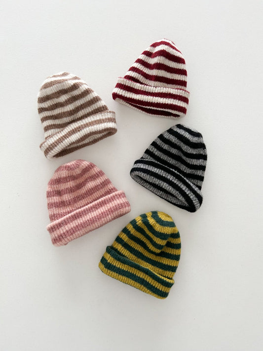 Toddler Horizontal Stripe Beanie (2-10y) - 6 Colors kids outfit
