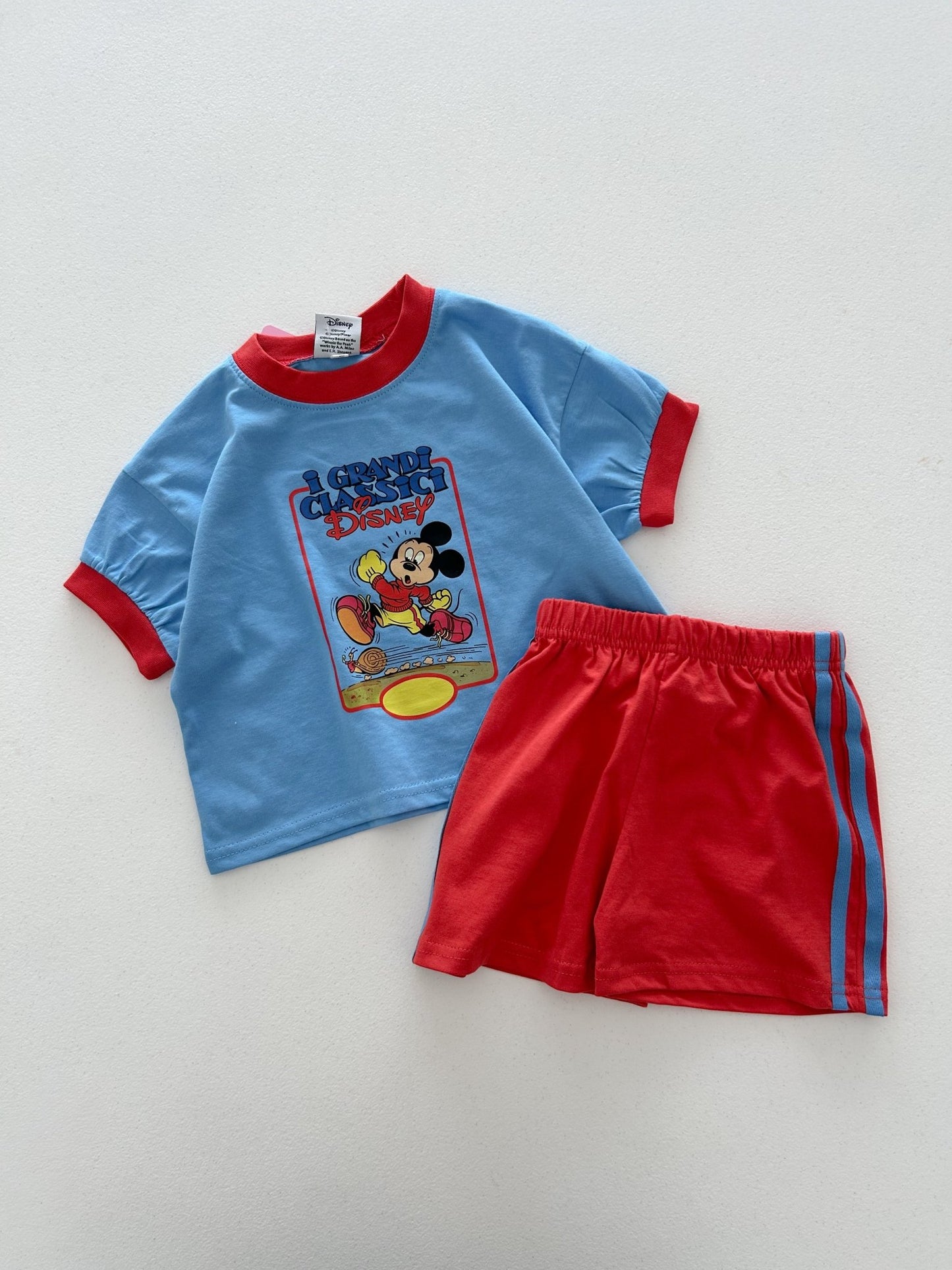 Toddler I Grand Classic Short Sleeve Ringer Top and Shorts Set (18m - 6y) - 3 Colors - AT NOON STORE