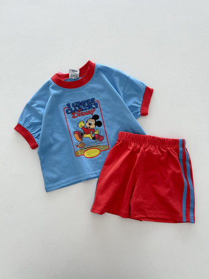 Toddler I Grand Classic Short Sleeve Ringer Top and Shorts Set (18m - 6y) - 3 Colors - AT NOON STORE