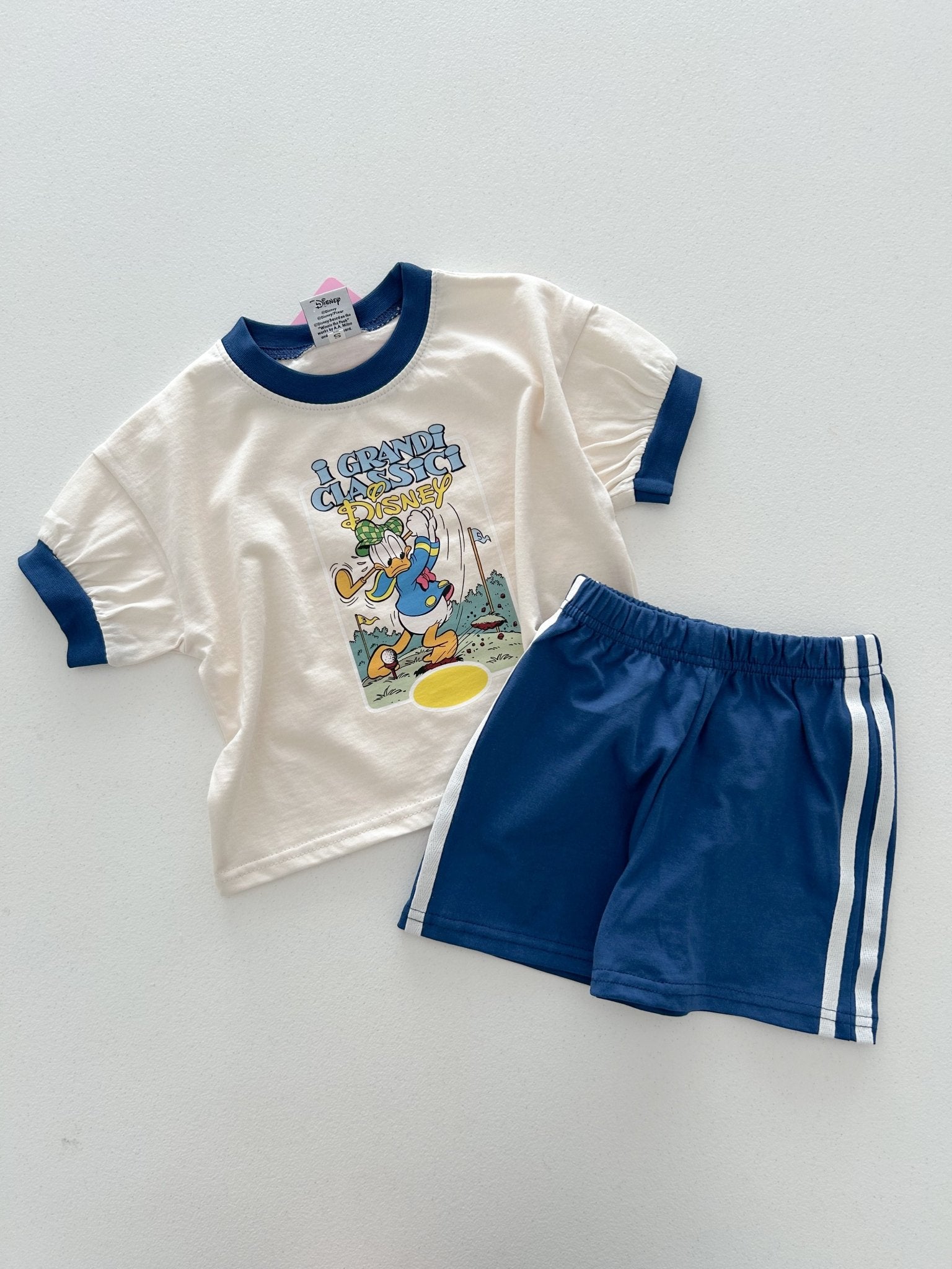 Toddler I Grand Classic Short Sleeve Ringer Top and Shorts Set (18m - 6y) - 3 Colors - AT NOON STORE