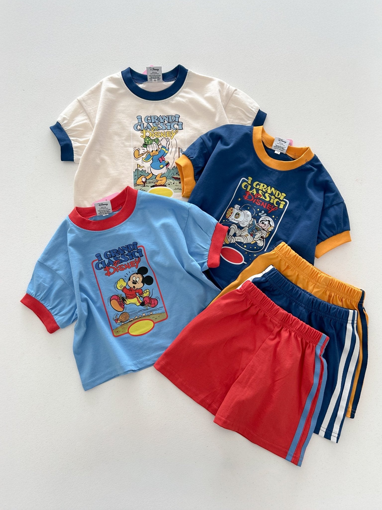 Toddler I Grand Classic Short Sleeve Ringer Top and Shorts Set (18m - 6y) - 3 Colors - AT NOON STORE