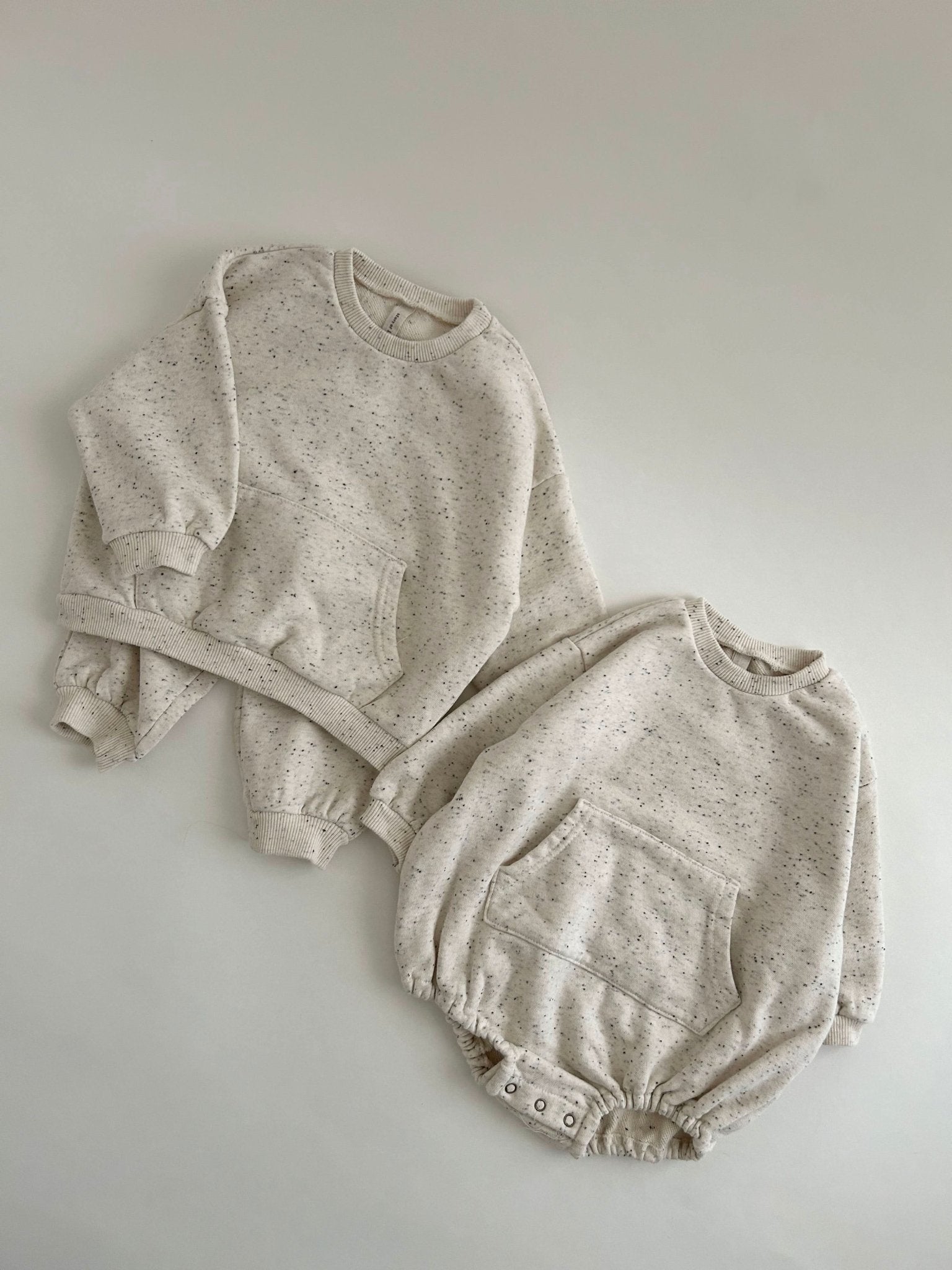Toddler Kangaroo Pocket Confetti Sweatshirt and Jogger Pants Set (1 - 6y) - 2 Colors kids outfit