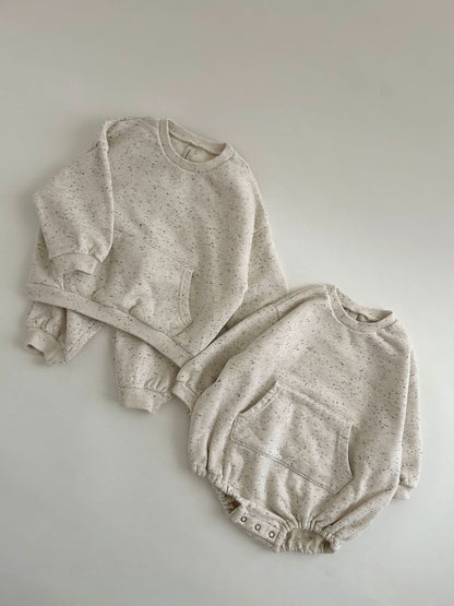 Toddler Kangaroo Pocket Confetti Sweatshirt and Jogger Pants Set (1 - 6y) - 2 Colors kids outfit