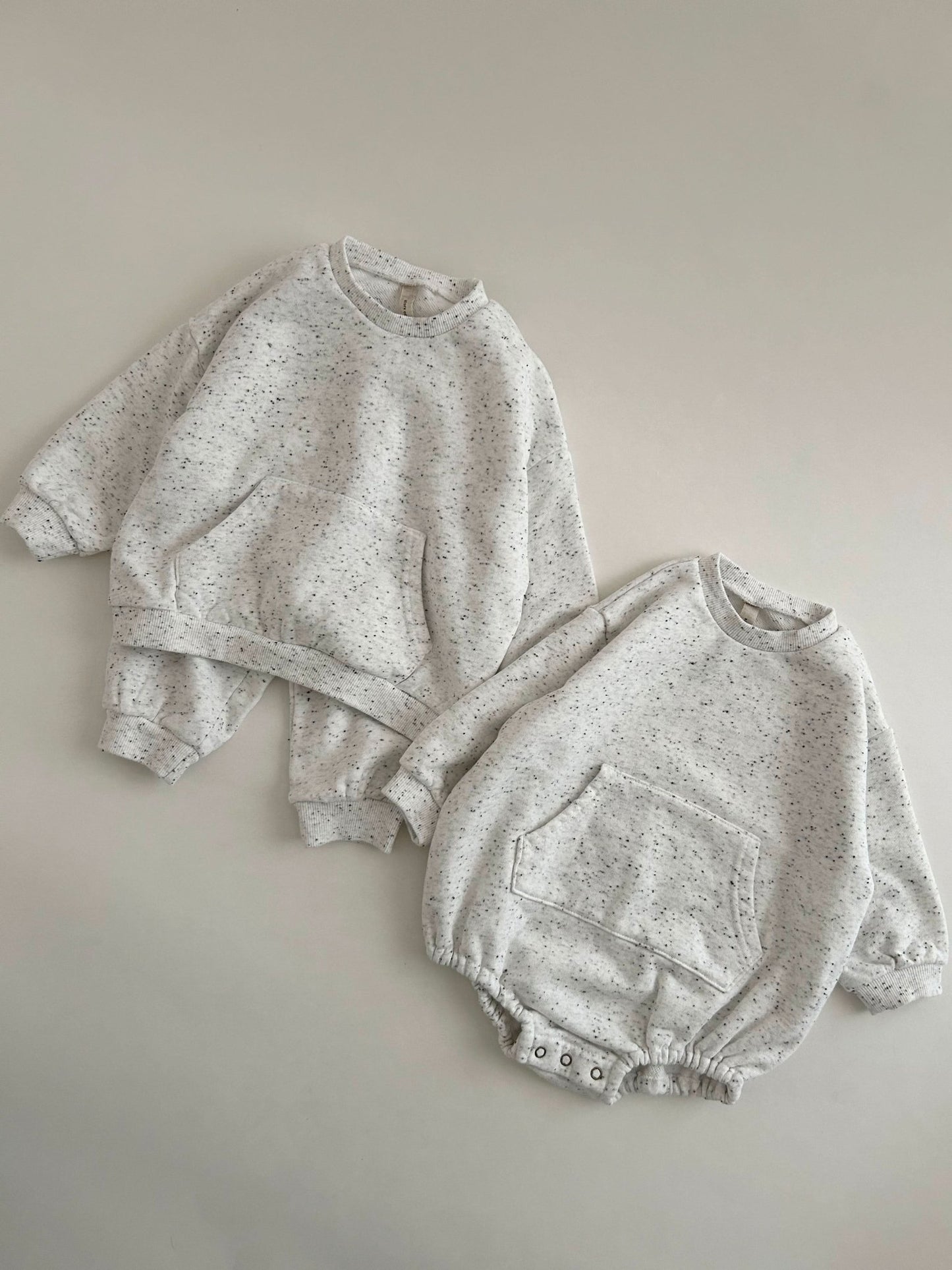 Toddler Kangaroo Pocket Confetti Sweatshirt and Jogger Pants Set (1 - 6y) - 2 Colors kids outfit