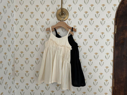 Toddler LaCamel Frill Trim Sleeveless Dress (1 - 6y) - Ivory kids outfit
