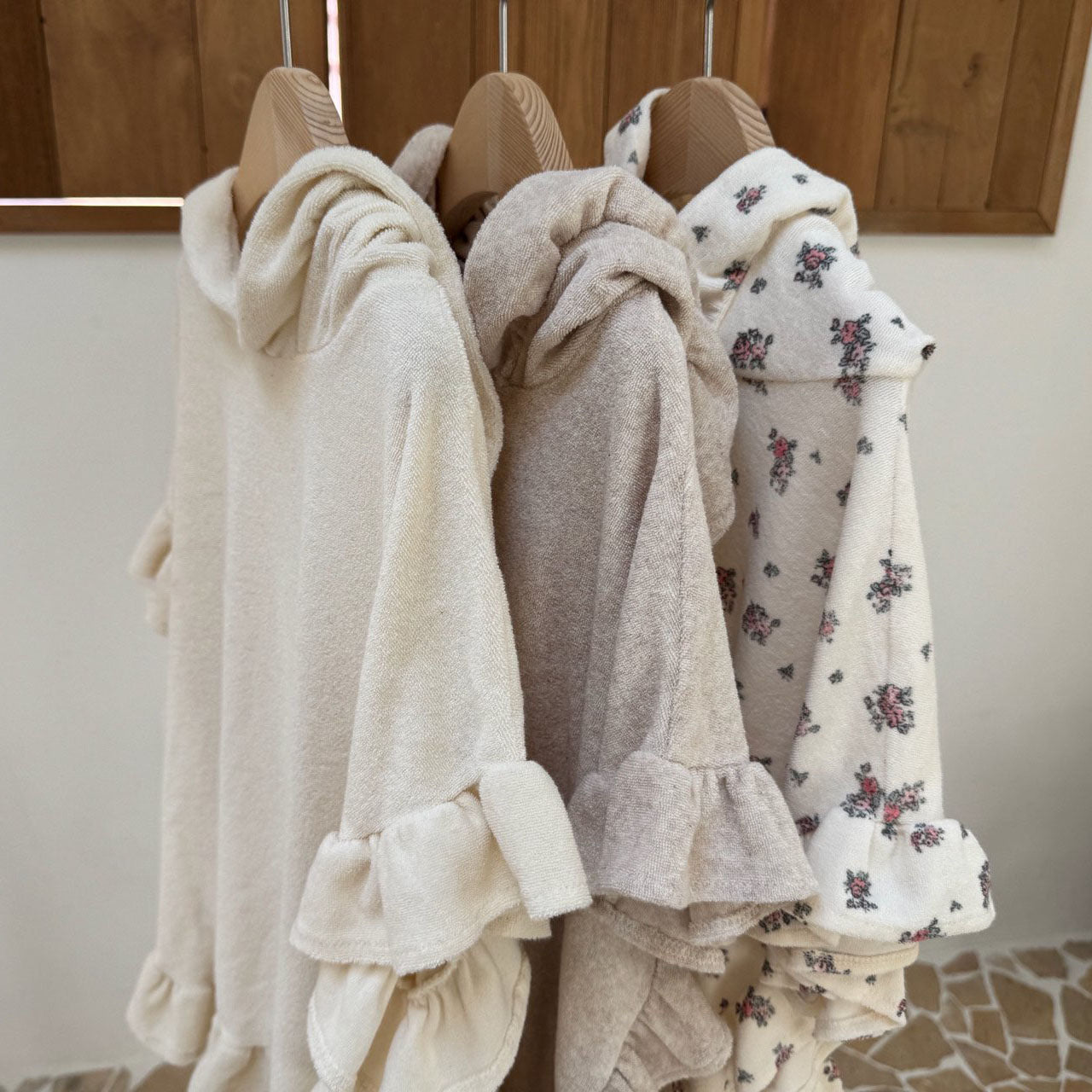 Toddler LaCamel SS25 Ruffle Hooded Towel (1 - 6y) - 3 Colors kids outfit