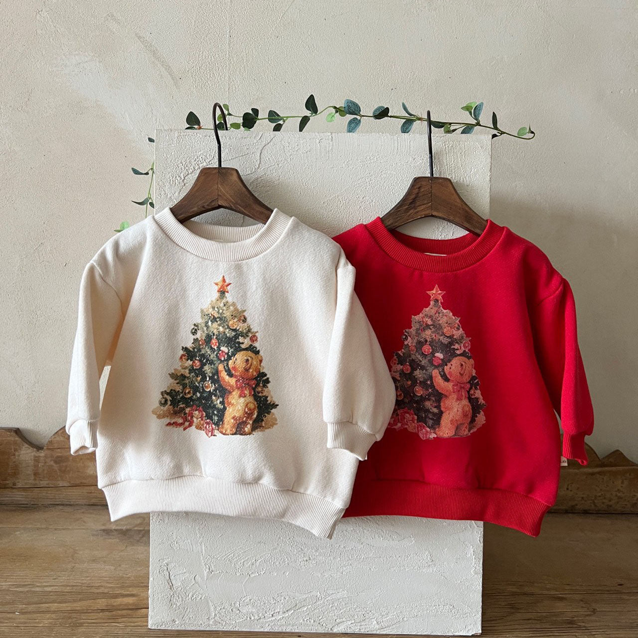 Toddler Lala FW25 Christmas Tree Sweatshirt (1 - 6y) - 2 Colors kids outfit