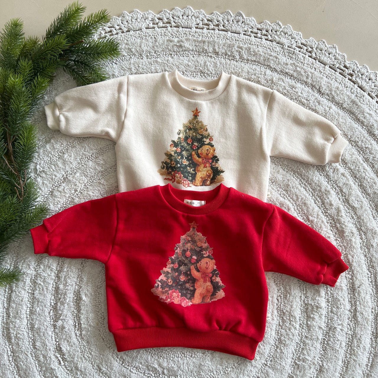Toddler Lala FW25 Christmas Tree Sweatshirt (1 - 6y) - 2 Colors kids outfit