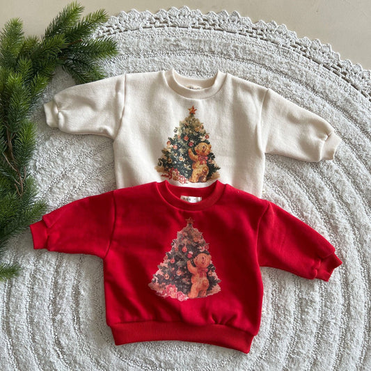 Toddler Lala FW25 Christmas Tree Sweatshirt (1 - 6y) - 2 Colors kids outfit