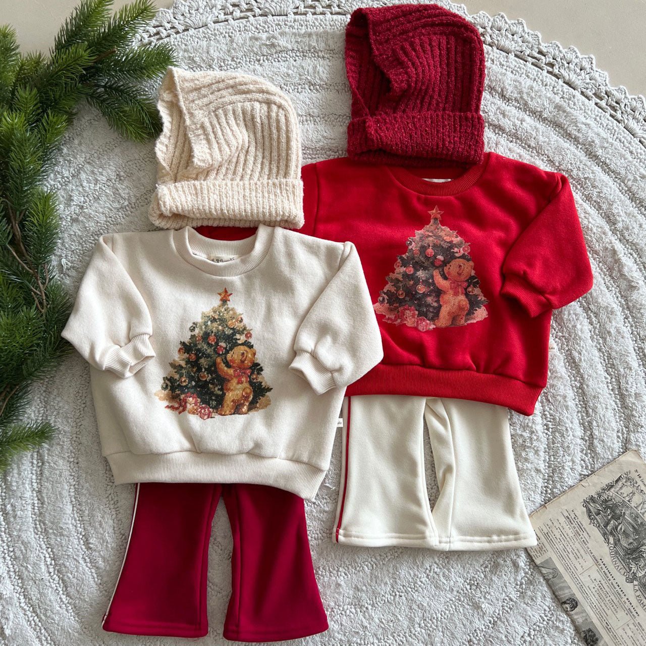 Toddler Lala FW25 Christmas Tree Sweatshirt (1 - 6y) - 2 Colors kids outfit