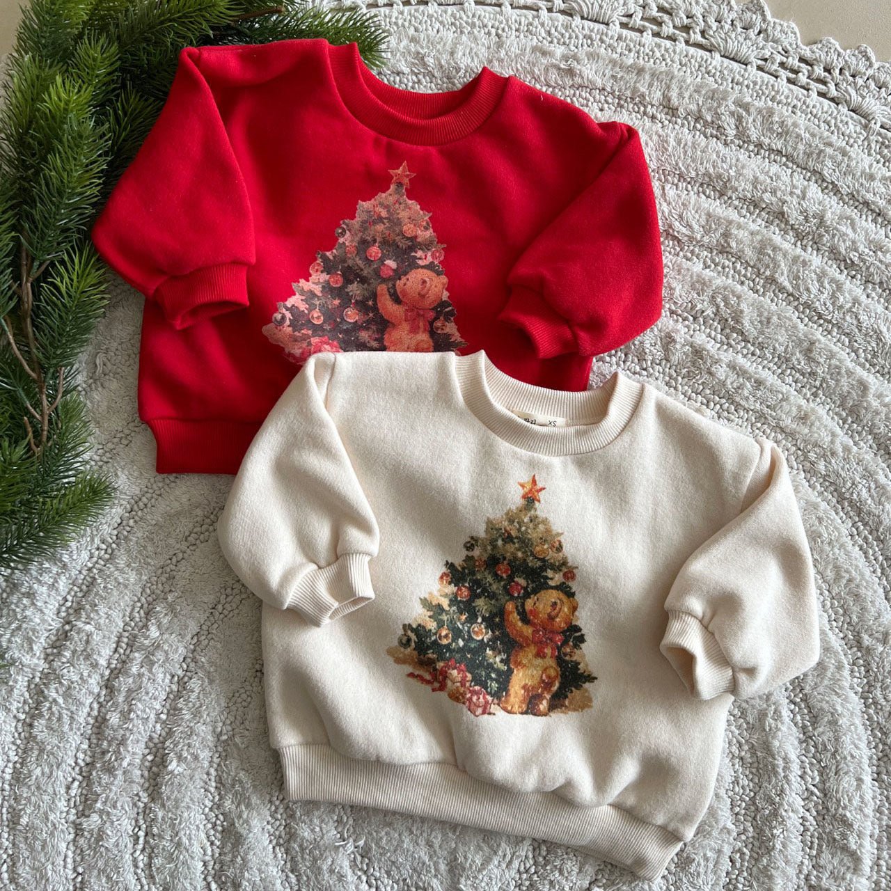 Toddler Lala FW25 Christmas Tree Sweatshirt (1 - 6y) - 2 Colors kids outfit