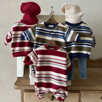 Toddler Lala FW25 Cozy Stripe Sweatshirt (1 - 6y) - 2 Colors kids outfit