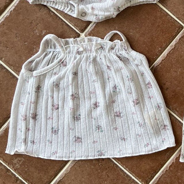 Toddler Lala SS25 Floral Spaghetti Strap Top (1 - 6y) - 2 Colors kids outfit
