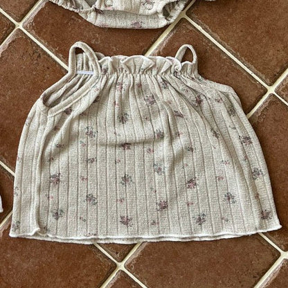Toddler Lala SS25 Floral Spaghetti Strap Top (1 - 6y) - 2 Colors kids outfit