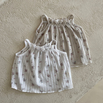Toddler Lala SS25 Floral Spaghetti Strap Top (1 - 6y) - 2 Colors kids outfit