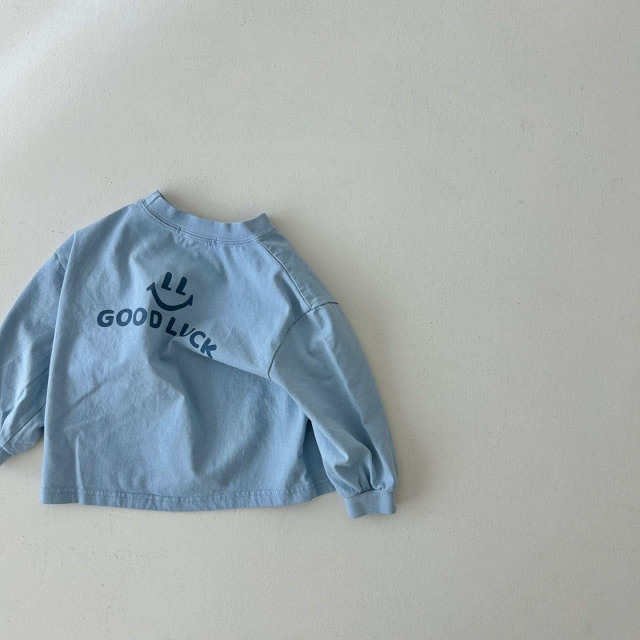 Toddler Land S24 Long Sleeve 'GOOD LUCK' Tee (4m - 6y) - 4 Colors kids outfit