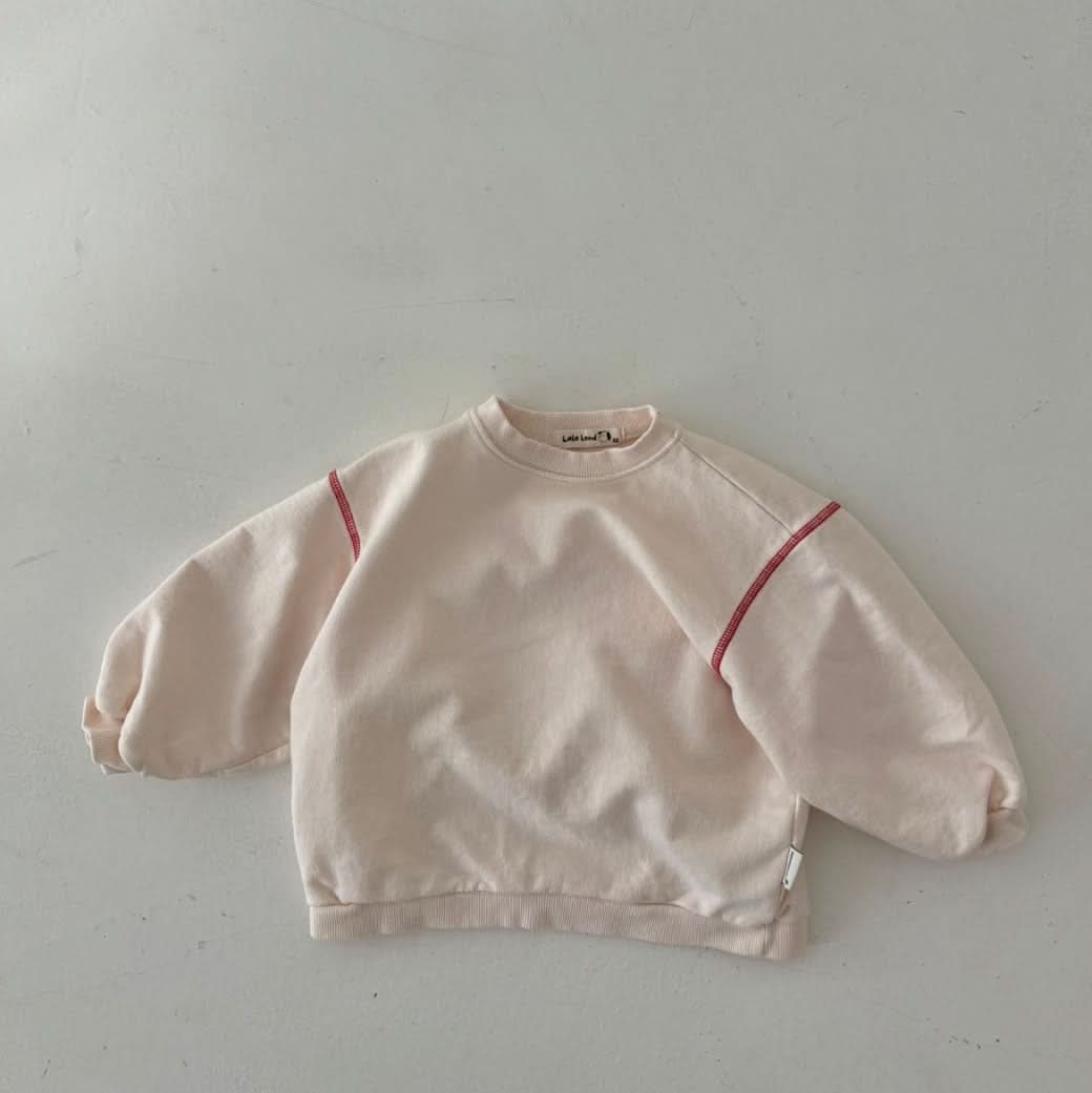 Toddler Land S25 Contrast Shoulder Stitch Long Sleeve Sweatshirt and Jogger Pants (1 - 6y) - 3 Colors kids outfit