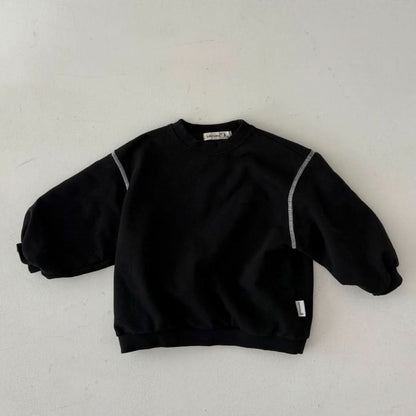Toddler Land S25 Contrast Shoulder Stitch Long Sleeve Sweatshirt and Jogger Pants (1 - 6y) - 3 Colors kids outfit