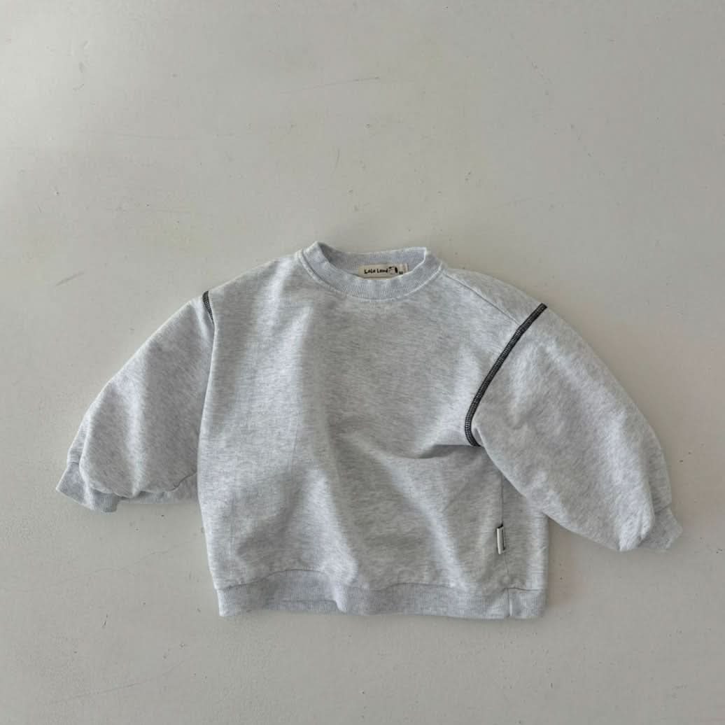 Toddler Land S25 Contrast Shoulder Stitch Long Sleeve Sweatshirt and Jogger Pants (1 - 6y) - 3 Colors kids outfit