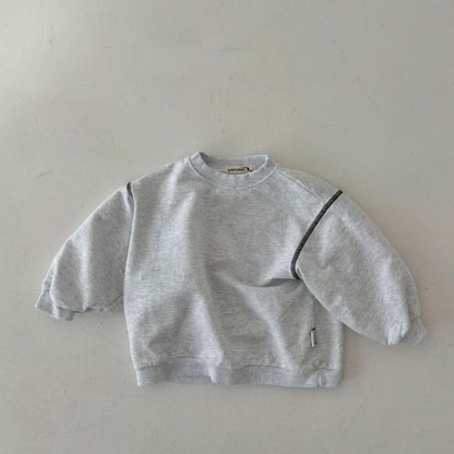Toddler Land S25 Contrast Shoulder Stitch Long Sleeve Sweatshirt and Jogger Pants (1 - 6y) - 3 Colors kids outfit