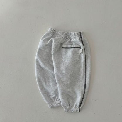 Toddler Land S25 Contrast Shoulder Stitch Long Sleeve Sweatshirt and Jogger Pants (1 - 6y) - 3 Colors kids outfit