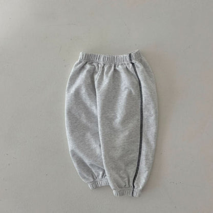 Toddler Land S25 Contrast Shoulder Stitch Long Sleeve Sweatshirt and Jogger Pants (1 - 6y) - 3 Colors kids outfit