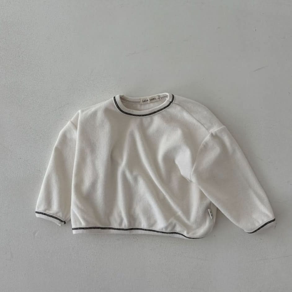 Toddler Land S25 Contrast Stitch Long Sleeve Top (1 - 6y) - 3 Colors kids outfit