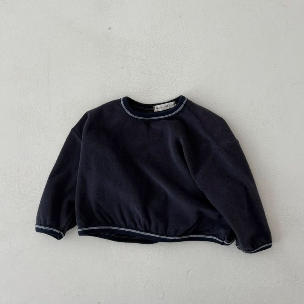 Toddler Land S25 Contrast Stitch Long Sleeve Top (1 - 6y) - 3 Colors kids outfit