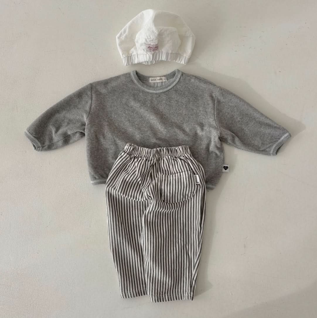 Toddler Land S25 Contrast Stitch Long Sleeve Top (1 - 6y) - 3 Colors kids outfit