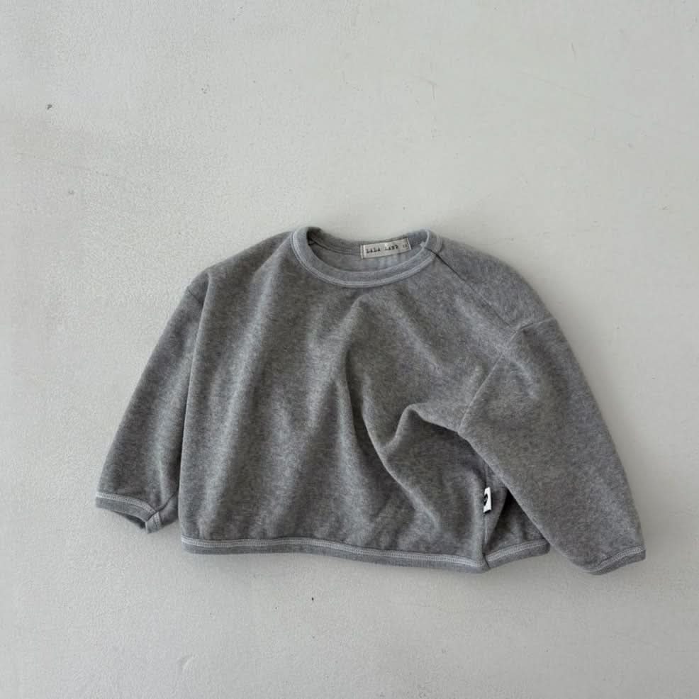 Toddler Land S25 Contrast Stitch Long Sleeve Top (1 - 6y) - 3 Colors kids outfit
