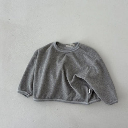 Toddler Land S25 Contrast Stitch Long Sleeve Top (1 - 6y) - 3 Colors kids outfit