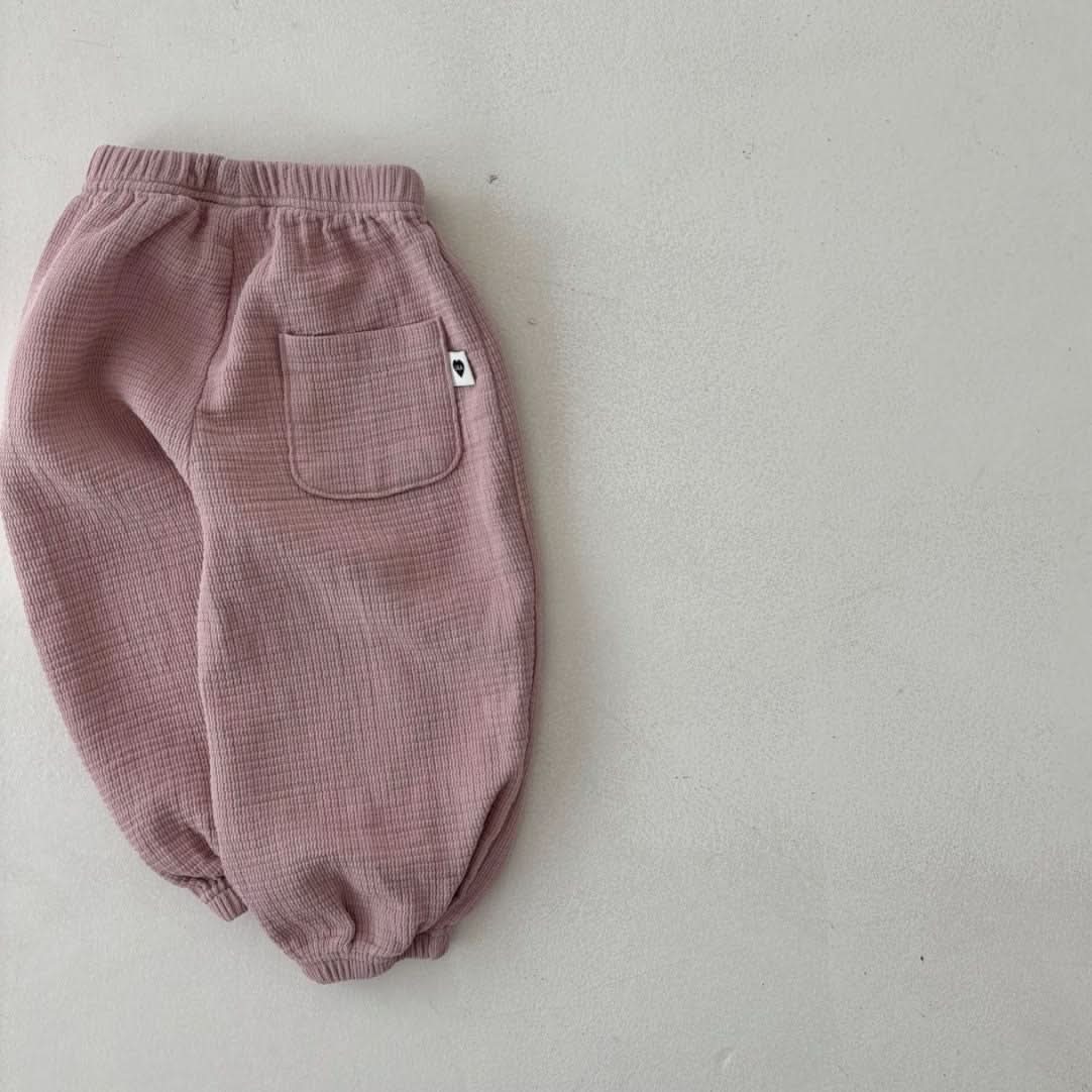 Toddler Land S25 Textured Cotton Jogger Pants (1 - 6y) - 3 Colors kids outfit