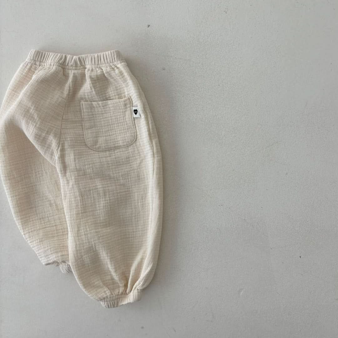 Toddler Land S25 Textured Cotton Jogger Pants (1 - 6y) - 3 Colors kids outfit