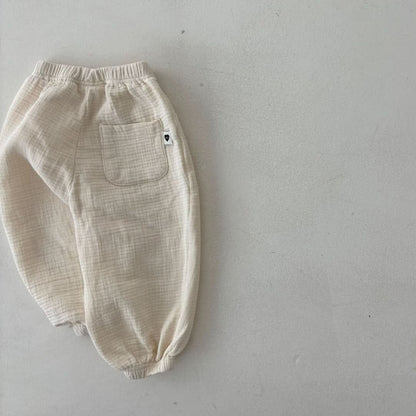 Toddler Land S25 Textured Cotton Jogger Pants (1 - 6y) - 3 Colors kids outfit