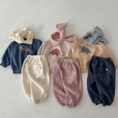 Toddler Land S25 Textured Cotton Jogger Pants (1 - 6y) - 3 Colors kids outfit