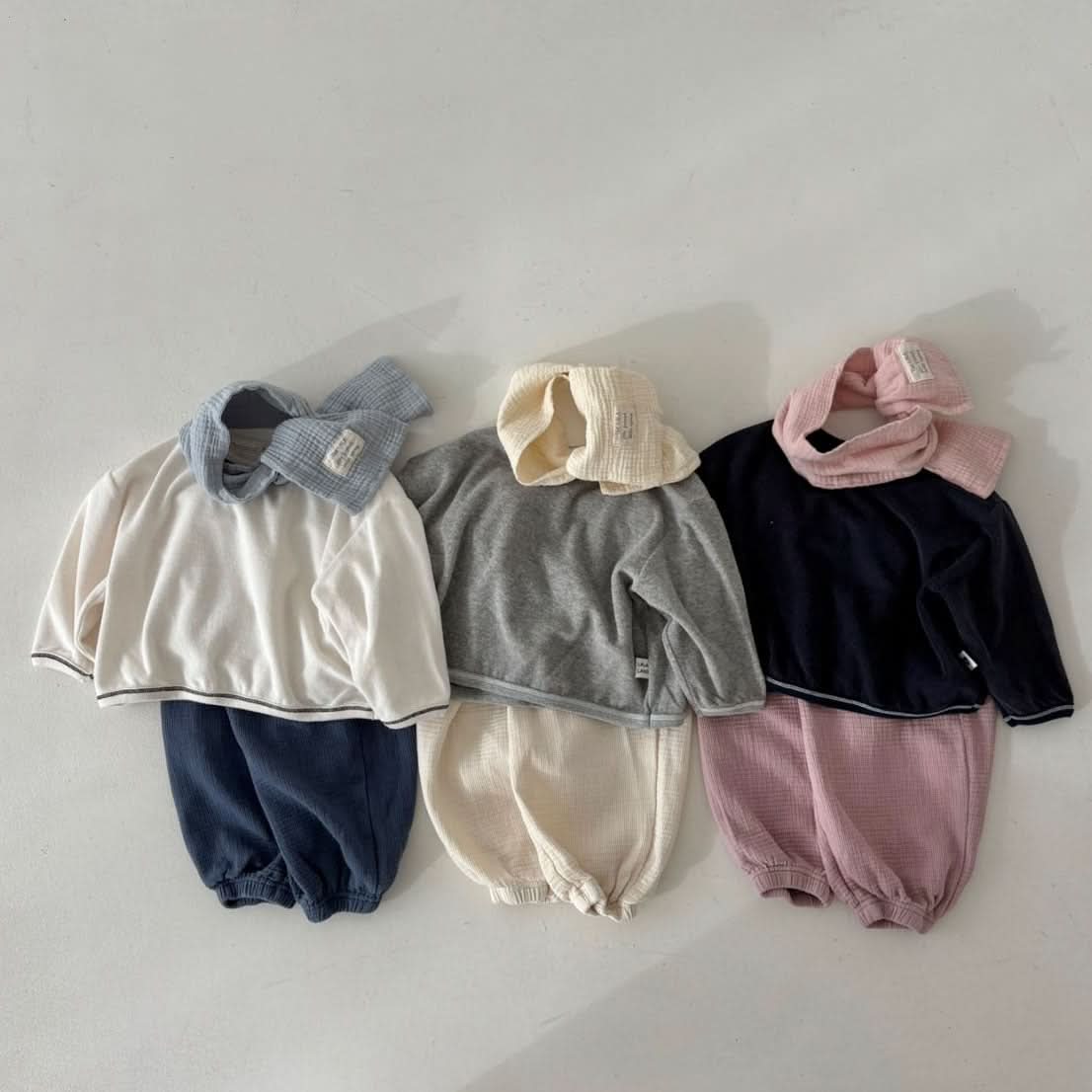 Toddler Land S25 Textured Cotton Jogger Pants (1 - 6y) - 3 Colors kids outfit