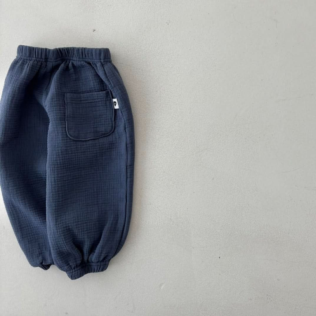 Toddler Land S25 Textured Cotton Jogger Pants (1 - 6y) - 3 Colors kids outfit
