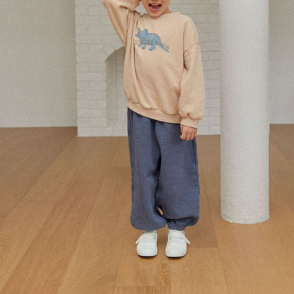 Toddler Land S25 Textured Cotton Jogger Pants (1 - 6y) - 3 Colors kids outfit
