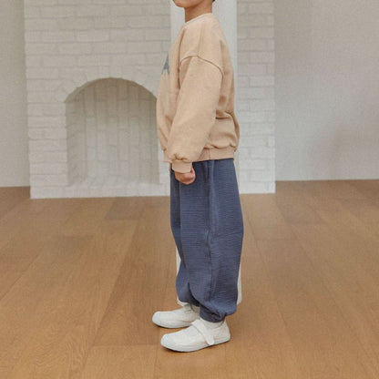 Toddler Land S25 Textured Cotton Jogger Pants (1 - 6y) - 3 Colors kids outfit
