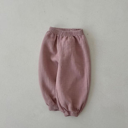 Toddler Land S25 Textured Cotton Jogger Pants (1 - 6y) - 3 Colors kids outfit