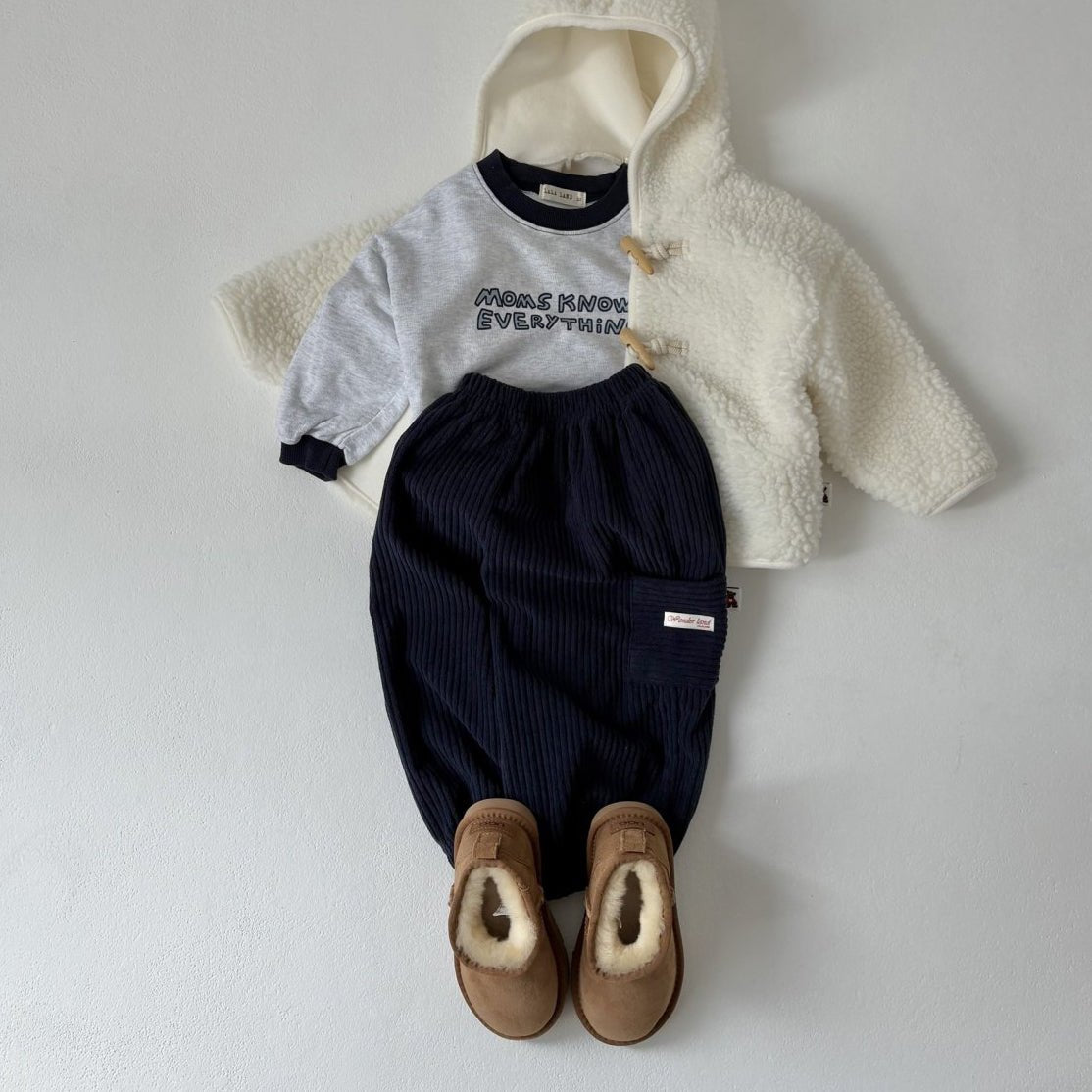 Toddler Land W25 Corduroy Cargo Jogger Pants (1 - 6y) - 3 Colors kids outfit