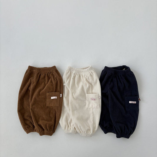 Toddler Land W25 Corduroy Cargo Jogger Pants (1 - 6y) - 3 Colors kids outfit