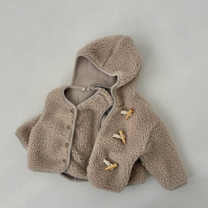Toddler Land W25 Sherpa Duffle Hooded Jacket (1 - 6y) - 2 Colors kids outfit