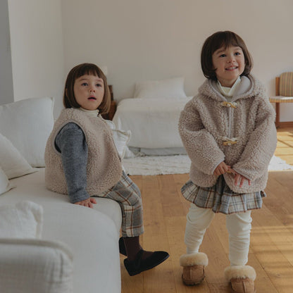 Toddler Land W25 Sherpa Duffle Hooded Jacket (1 - 6y) - 2 Colors kids outfit