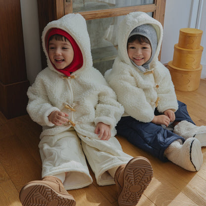 Toddler Land W25 Sherpa Duffle Hooded Jacket (1 - 6y) - 2 Colors kids outfit