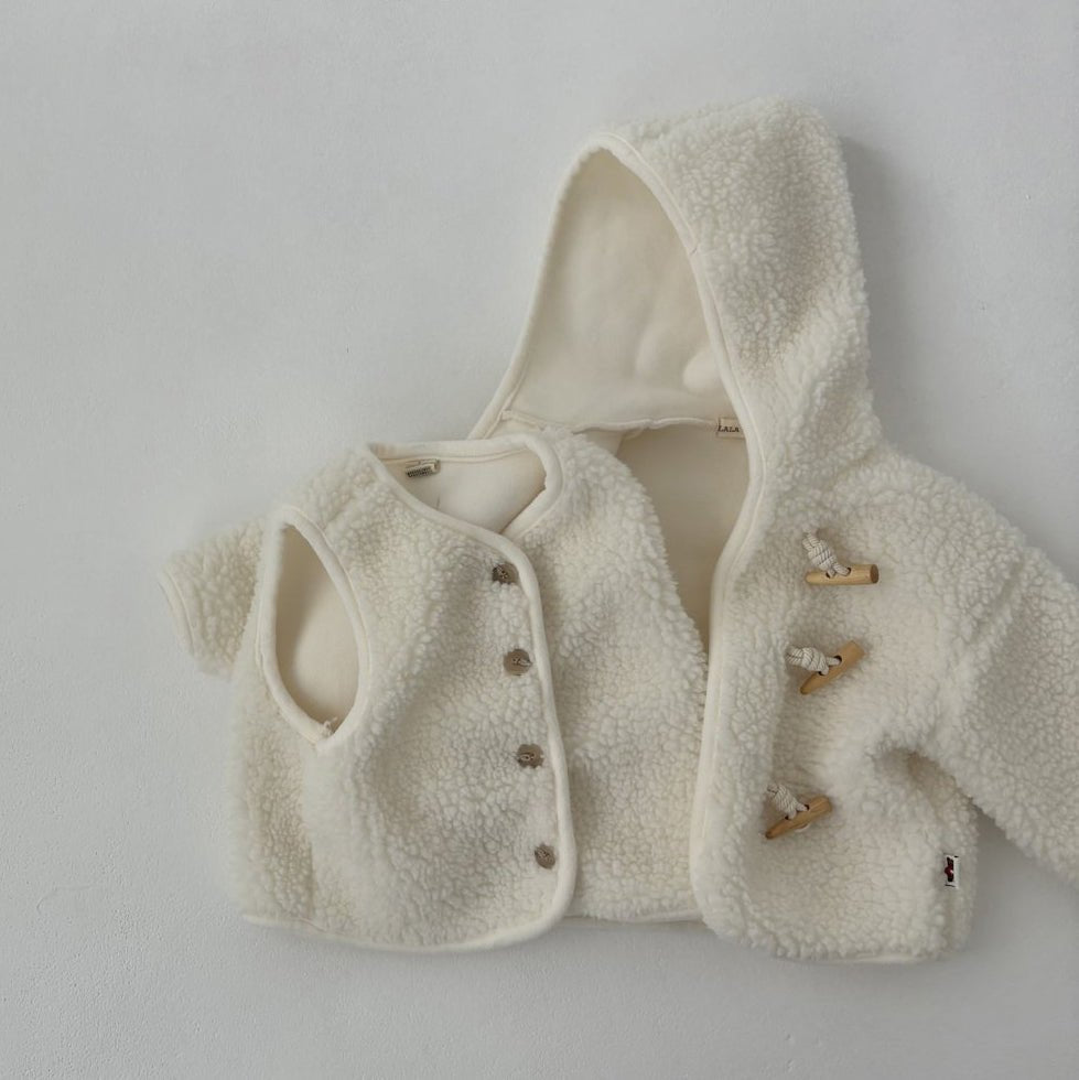 Toddler Land W25 Sherpa Duffle Hooded Jacket (1 - 6y) - 2 Colors kids outfit